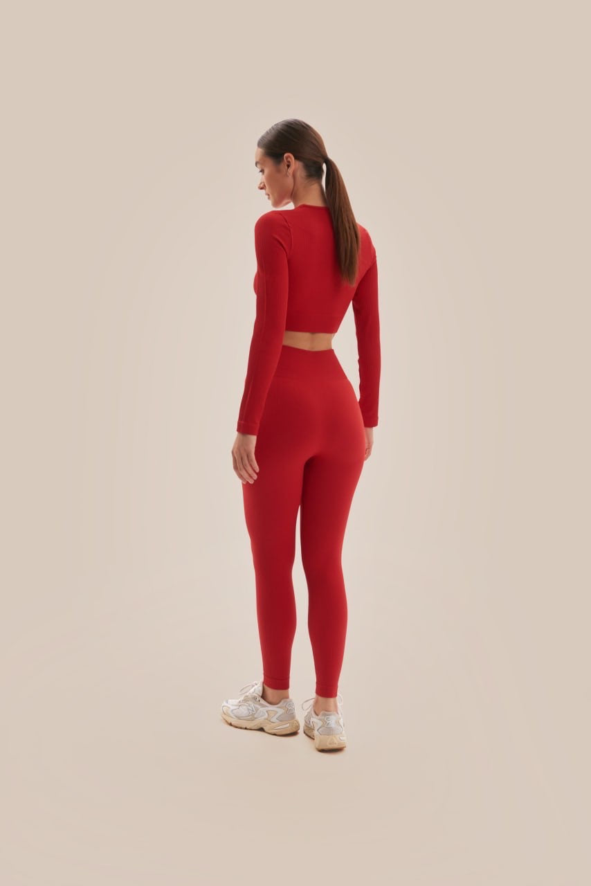 Ribbed Set - Apple Red
